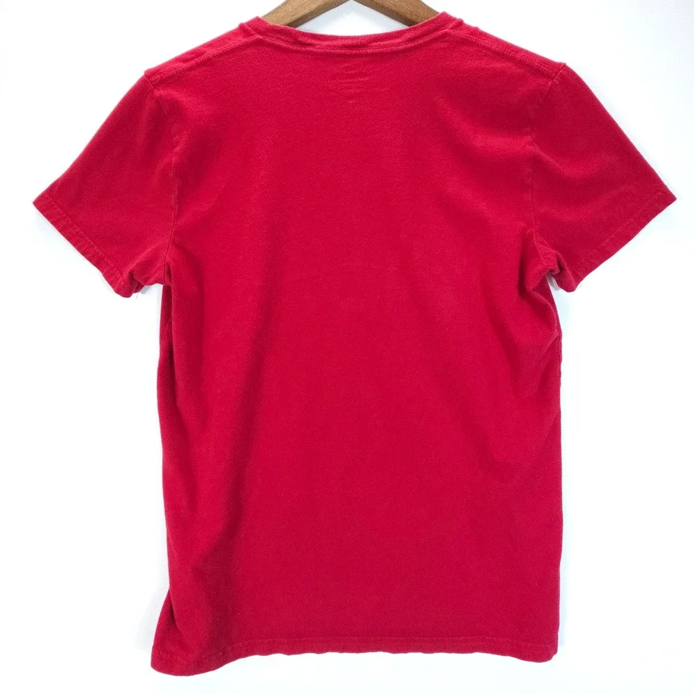 Skate Hollister T Shirt Mens Small Red Graphic Logo California Streetwear Tee - Picture 2 of 7